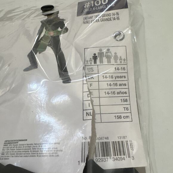 Dragon Ninja Warrior Black Suit Yourself Dress Up Halloween Child 14-16 Costume - Picture 6 of 9